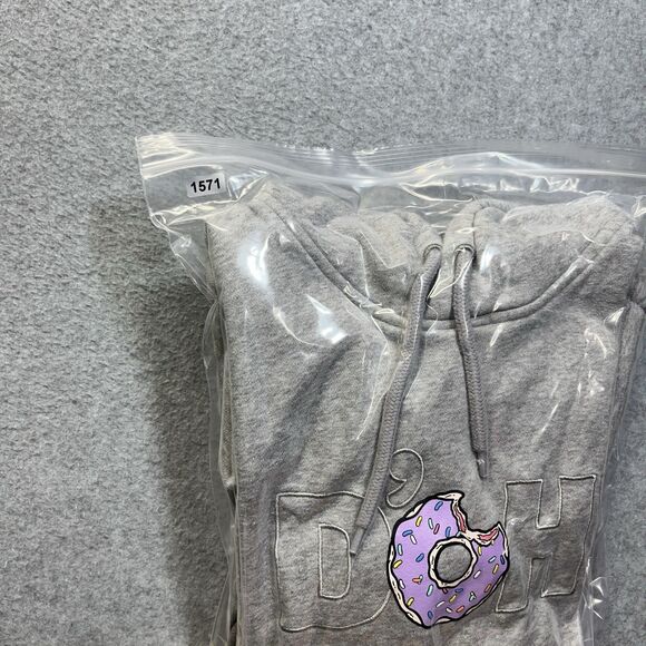 Adidas Originals x Simpsons Hoodie Mens Small S Gray Sweatshirt DOH Donut - Picture 11 of 11